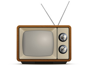 Realistic retro tv illustration, old tv screen, vector design