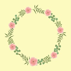 Simple wreath flower vector