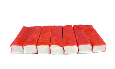 crab sticks on white background © Роман Фернаті