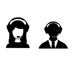 User Support Icon, logo on white background