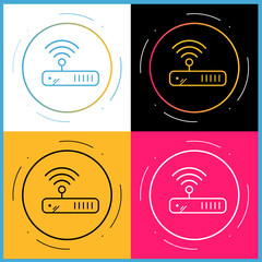 Wi-fi router line icon