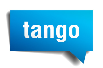 tango blue 3d speech bubble