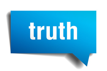 truth blue 3d speech bubble
