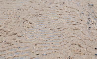 Sand dunes on mars close up