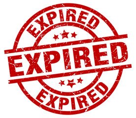 expired round red grunge stamp