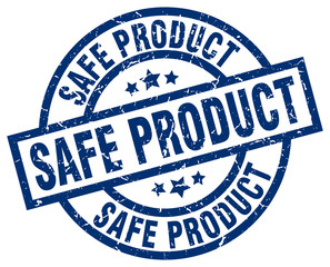 safe product blue round grunge stamp