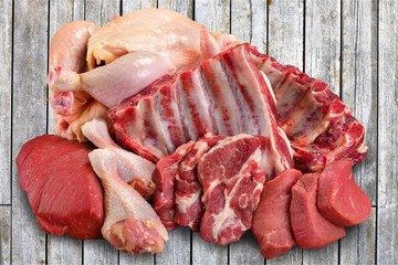Fresh Meat, on background,close up