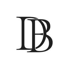 letters db linked logo vector