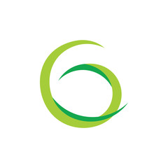 letter g green grass logo vector 