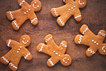 A lot of homemade gingerbread man