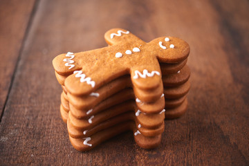 A lot of homemade gingerbread man