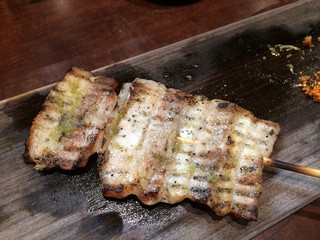 Pork belly yakitori