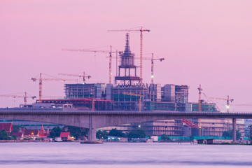 Obraz premium construction site of new government house , parliament, Thailand