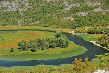 Skadar Lake in Montenegro.