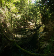 Section of the lower ravine in the Gorges de l'Areuses, Romandie
