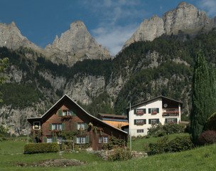 Fototapeta na wymiar Swiss Cottage on the Churfirsten, Walenstadtberg
