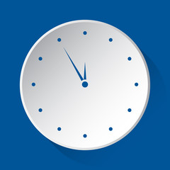 last minute clock - blue icon on white button