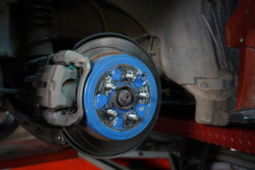 Car's disk brake detail