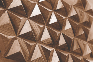 Background - wall of wooden pyramids
