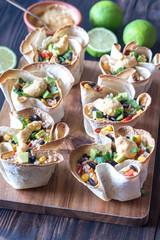 Tortilla burrito bowls