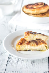 Italian flatbreads stuffed with cheese