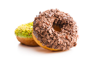 Sweet glazed donuts.