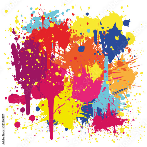 colorful splatter stock image