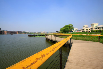 pier and building in the park