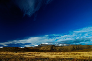 Along the Makenzie Basin, New Zealand