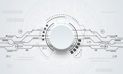 Vector digital technology concept. Abstract background. Vector illustration.