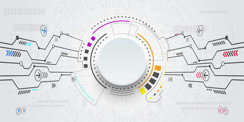 Vector digital technology concept. Abstract background. Vector illustration.