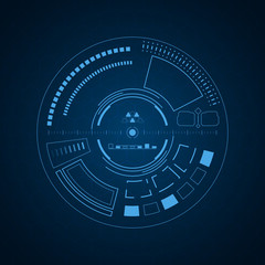 Obraz premium Sci fi futuristic user interface. Vector illustration.