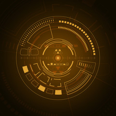 Sci fi futuristic user interface. Vector illustration.