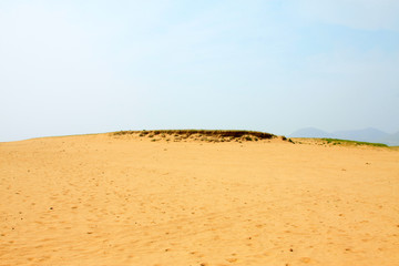 Desert landscape in the WuLanBuTong grassland, China