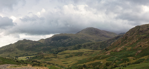 landscape with mountains and clouds