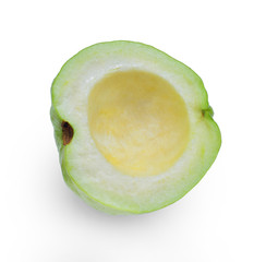 fresh guava Seedless isolated on white background