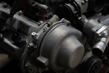Muscle car's engine detail