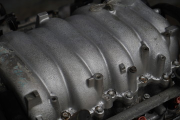 Muscle car's engine detail