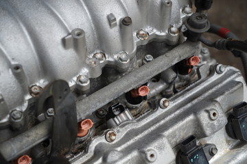 Muscle car's engine detail