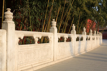 White marble railings