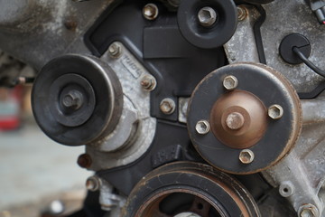 Muscle car's engine detail