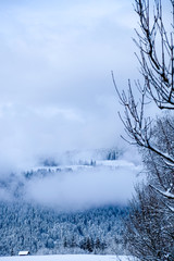 Snow covered Mountain Landscape in Austria