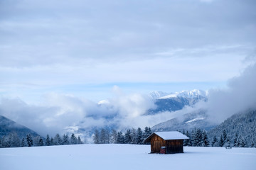 Snow covered Mountain Landscape in Austria