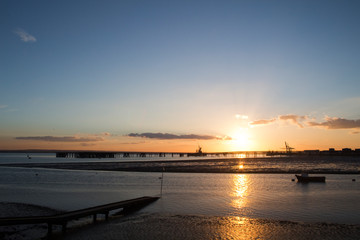 Obraz premium Sunset at Holehaven, Canvey Island, Essex, England
