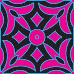 Mural decorative geometric seamless pattern