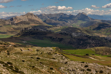 Landscape from the Torcal near Antequera in the province of Malaga. Spain.