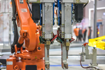 robot hand in factory
