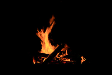 flame burning in the night