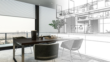 Kitchen sketch or plan © XtravaganT