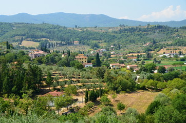 View of Tuscany landscape Arezzo, View of the small town of Arezzo in Italy, Tuscany, landscape, outlook, nature, green, hiking, trees, environment, italy, architecture, italy